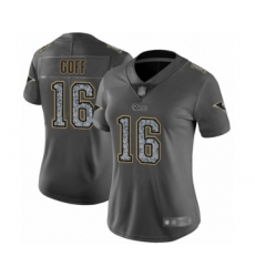 Women's Los Angeles Rams #16 Jared Goff Limited Gray Static Fashion Football Jersey