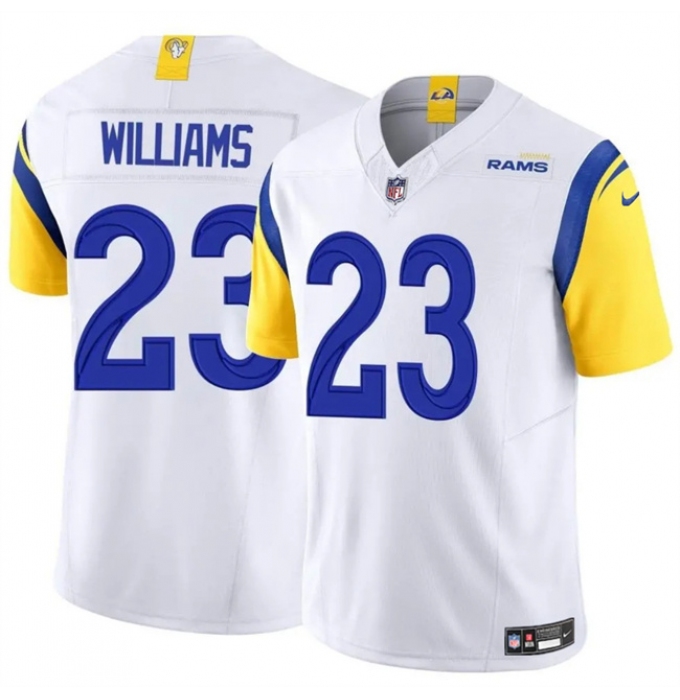 Men's Los Angeles Rams #23 Kyren Williams White 2024 Vapor Untouchable Stitched Football Jersey