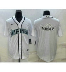 Men's Seattle Mariners Big Logo White Stitched MLB Cool Base Nike Jersey