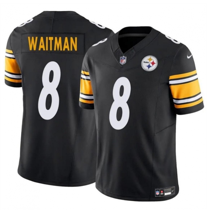 Men's Pittsburgh Steelers #8 Corliss Waitman Black 2024 F.U.S.E. Alternate Vapor Untouchable Limited Stitched Jersey