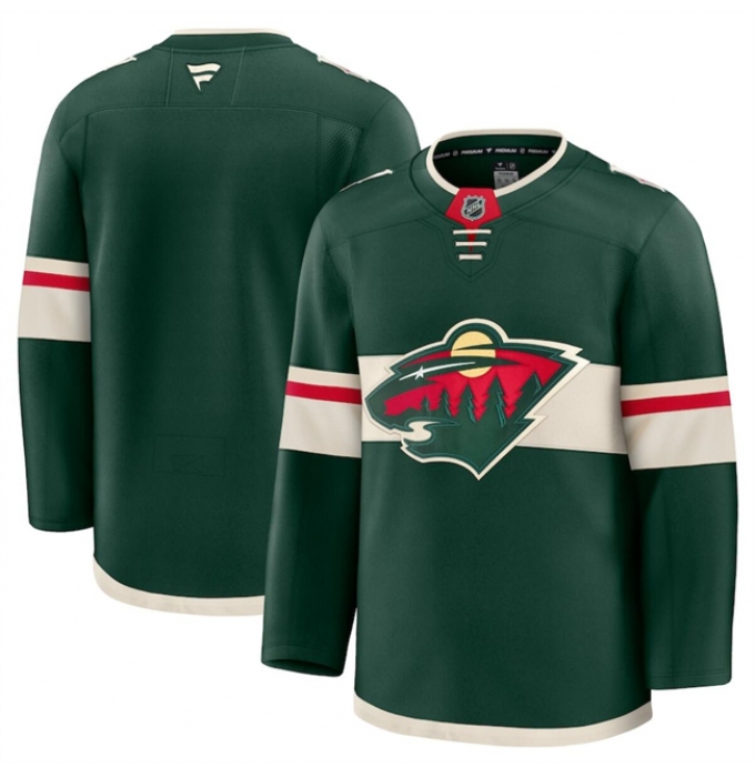 Men's Minnesota Wild Blank Green 2024-25 Home Stitched Hockey Jersey