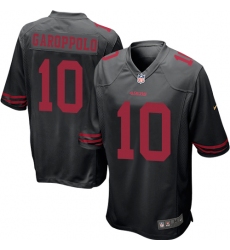 Men's Nike San Francisco 49ers #10 Jimmy Garoppolo Game Black NFL Jersey