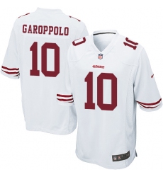 Men's Nike San Francisco 49ers #10 Jimmy Garoppolo Game White NFL Jersey