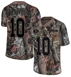 Youth Nike San Francisco 49ers #10 Jimmy Garoppolo Limited Camo Rush Realtree NFL Jersey