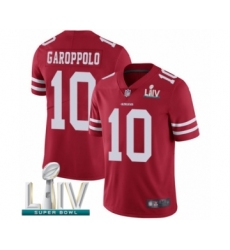 Youth San Francisco 49ers #10 Jimmy Garoppolo Red Team Color Vapor Untouchable Limited Player Super Bowl LIV Bound Football Jersey