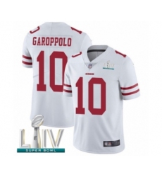 Youth San Francisco 49ers #10 Jimmy Garoppolo White Vapor Untouchable Limited Player Super Bowl LIV Bound Football Jersey