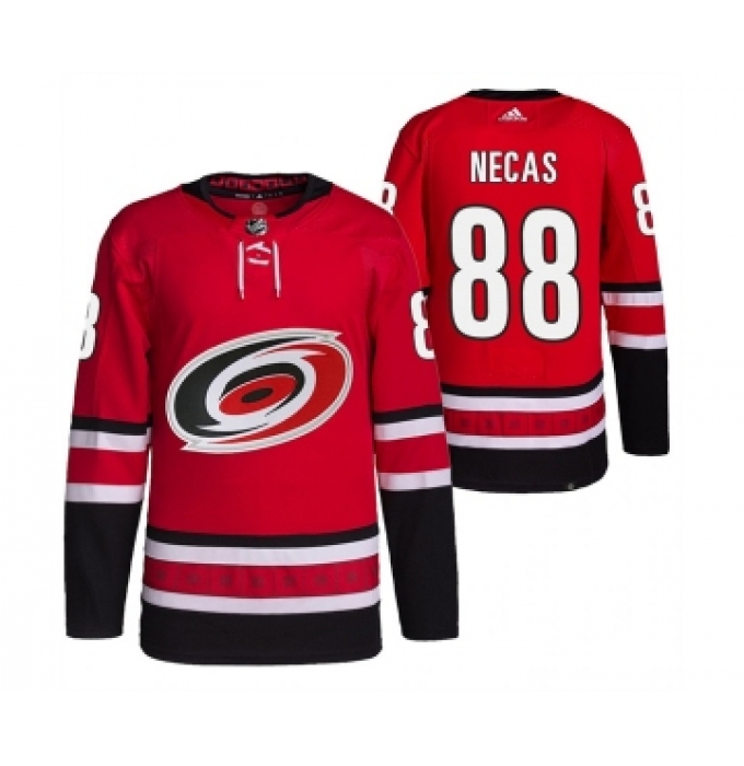 Men's Carolina Hurricanes #88 Martin Necas Red Stitched Jersey