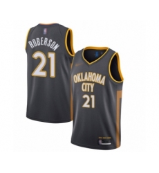 Men's Oklahoma City Thunder #21 Andre Roberson Swingman Charcoal Basketball Jersey - 2019 20 City Edition