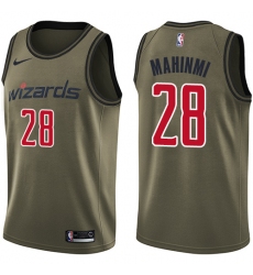 Youth Nike Washington Wizards #28 Ian Mahinmi Swingman Green Salute to Service NBA Jersey