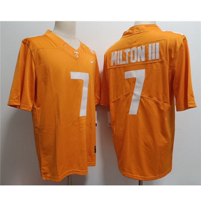 Men's Notre Tennessee Volunteers #7 Joe Milton III Orange Stitched Jersey