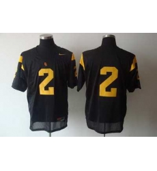 Trojans #2 Taylor Mays Black Embroidered NCAA Jersey