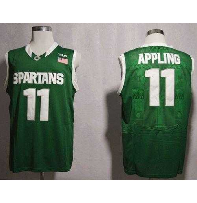 Michigan State Spartans #11 Keith Appling Green Basketball NCAA Jersey