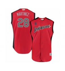 Youth Boston Red Sox #28 J. D. Martinez Authentic Red American League 2019 Baseball All-Star Jersey