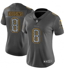 Women's Nike Minnesota Vikings #8 Kirk Cousins Gray Static Vapor Untouchable Limited NFL Jersey