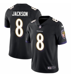 Youth Nike Baltimore Ravens #8 Lamar Jackson Black Alternate Vapor Untouchable Elite Player NFL Jersey