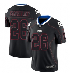 Men's Nike New York Giants #26 Saquon Barkley Limited Lights Out Black Rush NFL Jersey