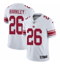 Men's Nike New York Giants #26 Saquon Barkley White Vapor Untouchable Limited Player NFL Jersey