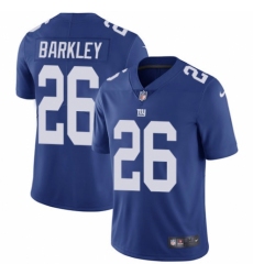 Youth Nike New York Giants #26 Saquon Barkley Royal Blue Team Color Vapor Untouchable Elite Player NFL Jersey