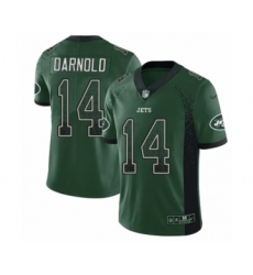Men's Nike New York Jets #14 Sam Darnold Limited Green Rush Drift Fashion NFL Jersey