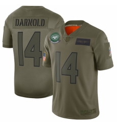 Youth New York Jets #14 Sam Darnold Limited Camo 2019 Salute to Service Football Jersey