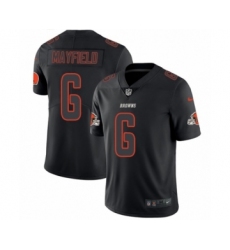 Men's Nike Cleveland Browns #6 Baker Mayfield Limited Black Rush Impact NFL Jersey