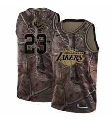 Men's Nike Los Angeles Lakers #23 LeBron James Swingman Camo Realtree Collection NBA Jersey