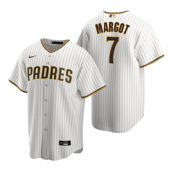 Men's Nike San Diego Padres #7 Manuel Margot White Brown Home Stitched ...