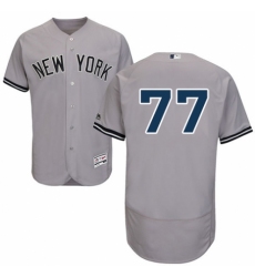 Men's Majestic New York Yankees #77 Clint Frazier Grey Road Flex Base Authentic Collection MLB Jersey