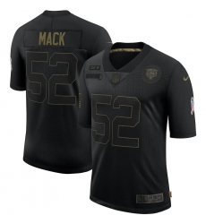 Men's Chicago Bears #52 Khalil Mack Black Nike 2020 Salute To Service Limited Jersey