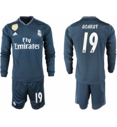 2018-19 Real Madrid 19 ACHRAF Away Long Sleeve Soccer Jersey