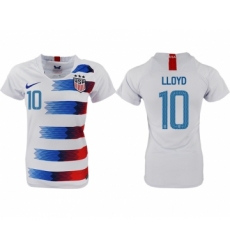 2018-19 USA 10 LLOYD Home Women Soccer Jersey