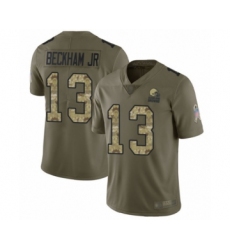Youth Odell Beckham Jr. Limited Olive Camo Nike Jersey NFL Cleveland Browns #13 2017 Salute to Service