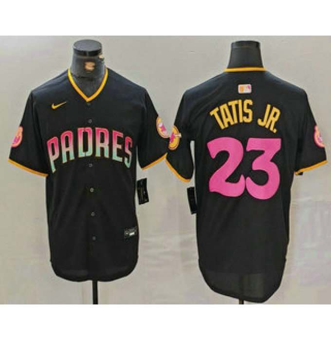 Men's San Diego Padres #23 Fernando Tatis Jr Black 20th Anniversary Cool Base Stitched Jersey