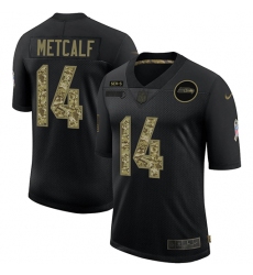 Men's Seattle Seahawks #14 D.K. Metcalf Camo 2020 Salute To Service Limited Jersey
