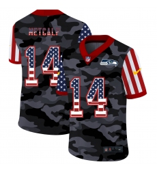 Men's Seattle Seahawks #14 D.K. Metcalf Camo Flag Nike Limited Jersey