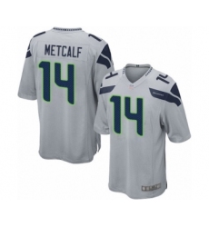Men's Seattle Seahawks #14 D.K. Metcalf Game Grey Alternate Football Jersey