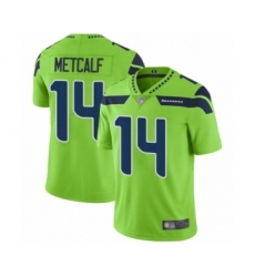 Men's Seattle Seahawks #14 D.K. Metcalf Limited Green Rush Vapor Untouchable Football Jersey