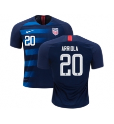 USA #20 Arriola Away Kid Soccer Country Jersey