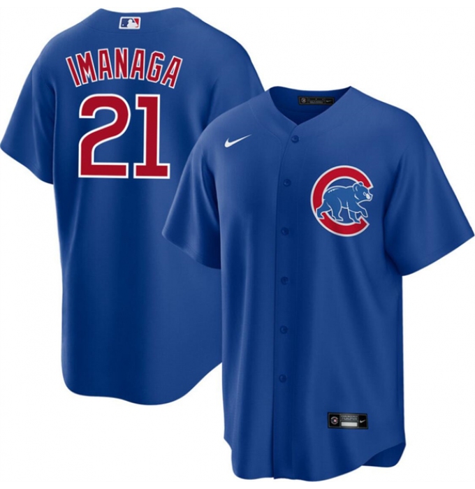Men's Chicago Cubs #21 Shōta Imanaga Blue Cool Base Stitched Baseball Jersey