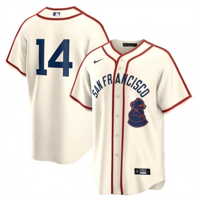 Men's San Francisco Giants #14 Patrick Bailey Cream 2024 Rickwood Classic Stitched Baseball Jersey