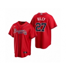 Men's Atlanta Braves #27 Austin Riley Nike Red 2020 Replica Alternate Jersey
