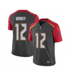 Youth Tampa Bay Buccaneers #12 Tom Brady Limited Gray Inverted Legend Football Jersey