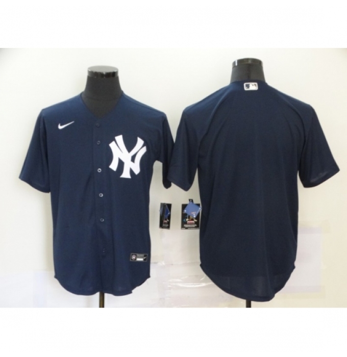 Men's Nike New York Yankees Blank Navy Blue Alternate Stitched Baseball Jersey