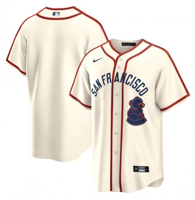 Men's San Francisco Giants Blank Cream 2024 Rickwood Classic Stitched Baseball Jersey