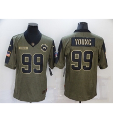 Men's Washington Redskins #99 Chase Young Nike Olive 2021 Salute To Service Limited Player Jersey