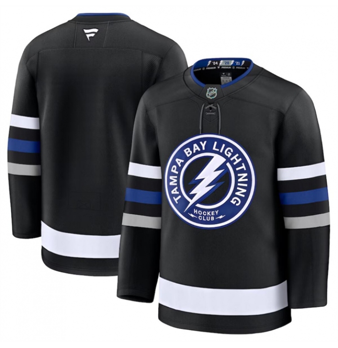 Men's Tampa Bay Lightning Blank Black 2024-25 Alternate Stitched Hockey Jersey