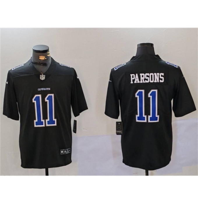 Men's Dallas Cowboys #11 Micah Parsons Black Throwback Vapor Untouchable Limited Football Stitched Jersey