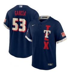 Men's Texas Rangers #53 Adolis García Nike Navy 2021 MLB All-Star Game Replica Player Jersey