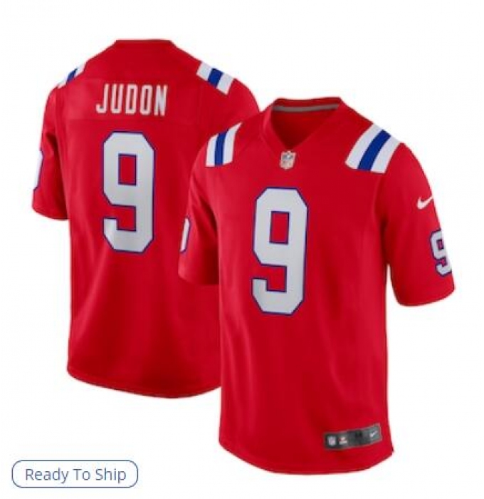 Men's Nike New England Patriots #9 Matthew Judon Red Limited Jersey
