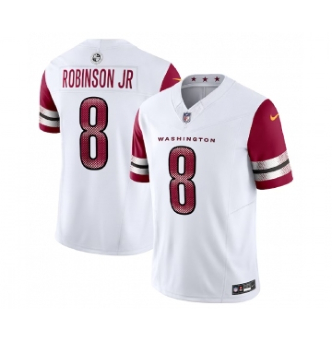 Men's Nike Washington Commanders #8 Brian Robinson Jr. White 2023 F.U.S.E. Vapor Limited Football Stitched Jersey